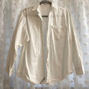 Vintage Retro Y2K 90s 80s Cherokee Classic Embroidered White Button Up / Down